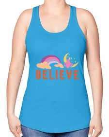 believe 47# - unicorn -Racerback Tank