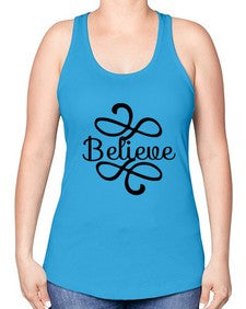 believe 48# - unicorn -Racerback Tank