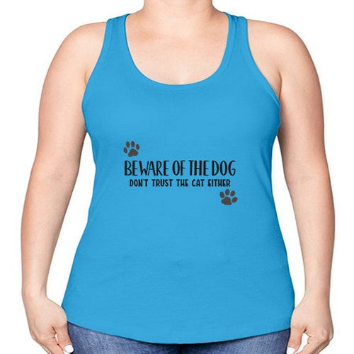 beware of the dog 61# - dogs -Racerback Tank