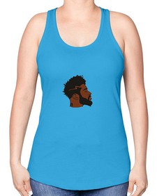 black man 30# - black boys or men -Racerback Tank