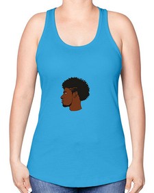 black man 39# - black boys or men -Racerback Tank