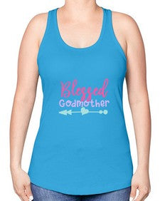 blessed godmother 104# - god parent -Racerback Tank