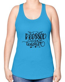 blessed teacher 25# - teacher -Racerback Tank