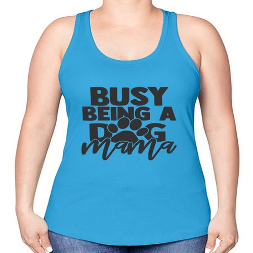 busybeingadogmama 68# - dogs -Racerback Tank