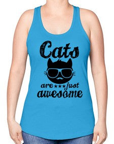 cats are just awesome - cats -Racerback Tank