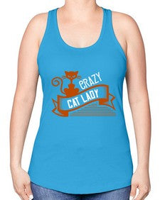 crazy cat lady Style 43# - cats -Racerback Tank