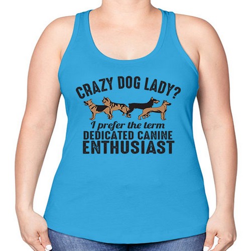 crazy dog lady - dogs -Racerback Tank