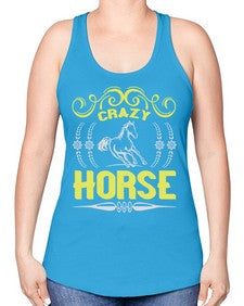 crazy horse Style 9# - horse -Racerback Tank