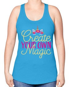 create your own magic 82# - unicorn -Racerback Tank