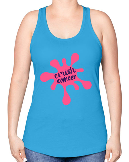 crush cancer Style 18# - breast cancer -Racerback Tank