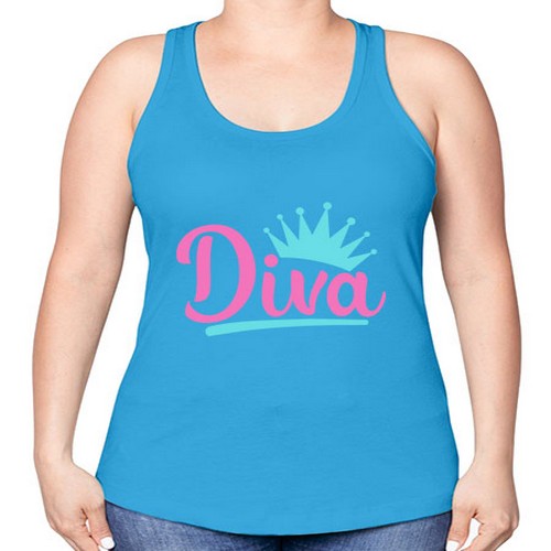 diva Style 121# - dogs -Racerback Tank