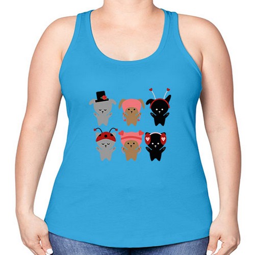 dogs 138# - dogs -Racerback Tank