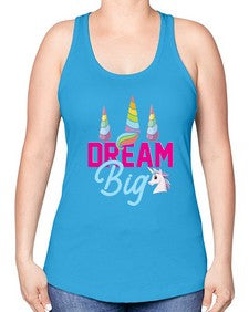 dream big 103# - unicorn -Racerback Tank