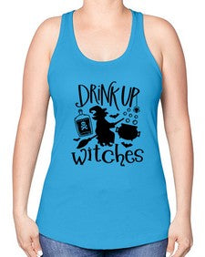 drink up witches 41# - witch -Racerback Tank