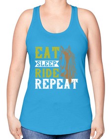 eat sleep ride repeat Style 7# - horse -Racerback Tank