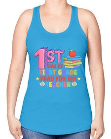 first day of first Grade 101# - first grade -Racerback Tank