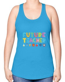 future teacher 214# - teacher -Racerback Tank