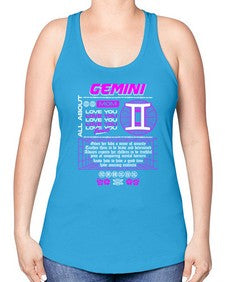 gemini 244# - gemini -Racerback Tank