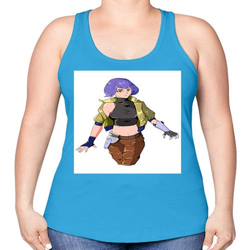 girl with gauntlet169# - anime -Racerback Tank
