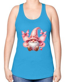 gnome with butterfly 02# - gnome -Racerback Tank