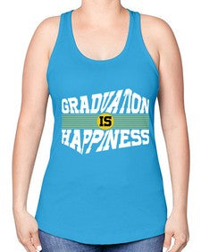 graduation is happiness 223# - graduation -Racerback Tank