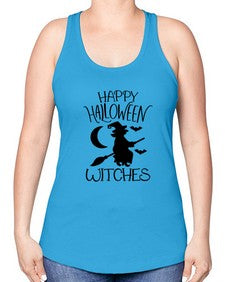 happy halloween witches 35# - witch -Racerback Tank