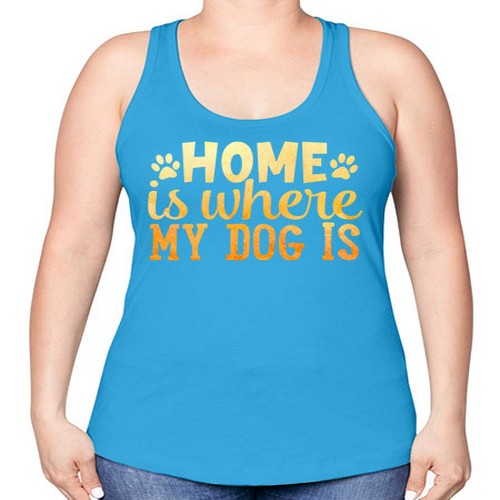 home is where my dog is 150# - dogs -Racerback Tank
