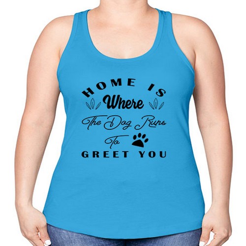 home is where the dog 153# - dogs -Racerback Tank