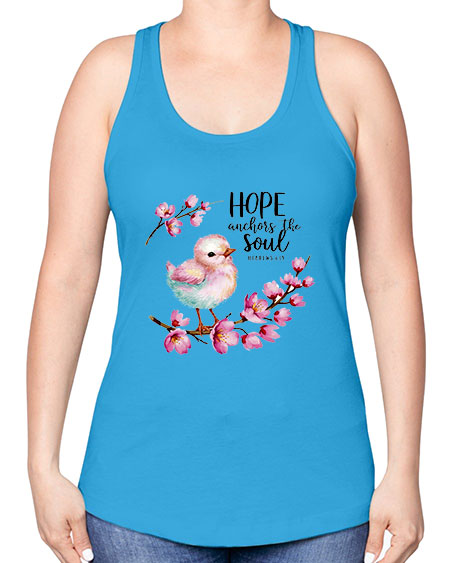 hope anchors the soul 41# - birds -Racerback Tank