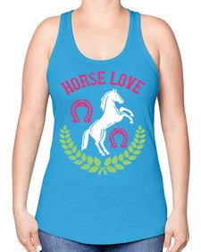 horse love Style 50# - horse -Racerback Tank