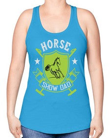 horse show dad Style 48# - horse -Racerback Tank