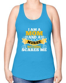 i am amom and a nurse 854# - nurse -Racerback Tank