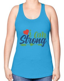 i am strong Style 99# - motivation -Racerback Tank