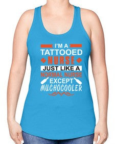 i am tattooed nurse 860# - nurse -Racerback Tank