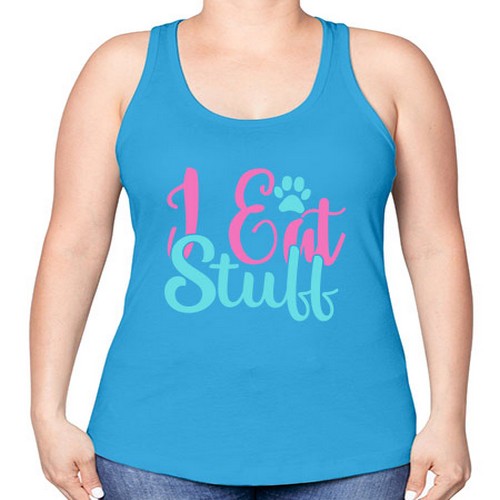 i eat stuff Style 82# - dogs -Racerback Tank