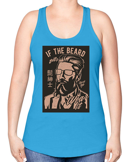 if the beard fits wear it cs 151# - bears - animals -Racerback Tank