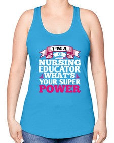 im a nursing educator Style 226# - nurse -Racerback Tank