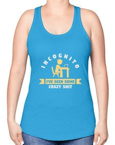 incognito ive seen some crazy shit 31# - computer -Racerback Tank