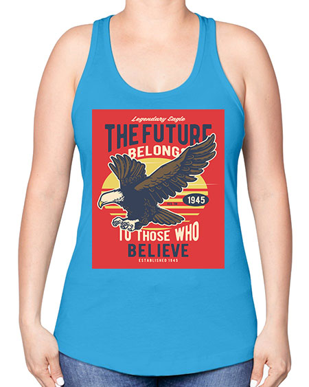 legendary eagle 55# - birds -Racerback Tank