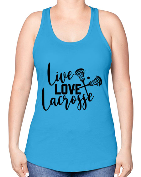 live.love 11# - lacrosse -Racerback Tank