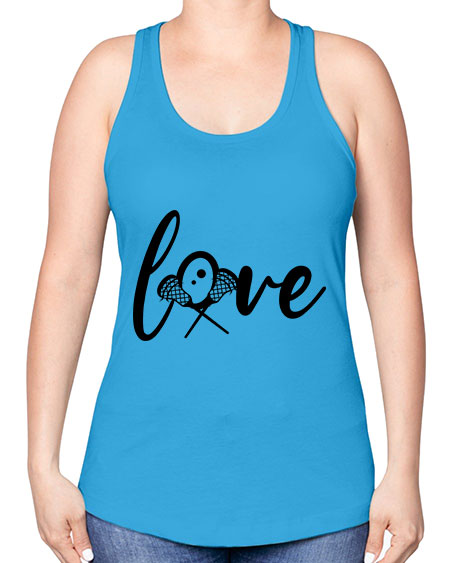 love 4# - lacrosse -Racerback Tank