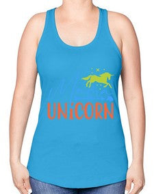 mama unicorn 297# - unicorn -Racerback Tank