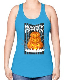 monster pumpkin 939# - art pop art -Racerback Tank