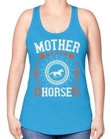 mother of horse Style 27# - horse -Racerback Tank