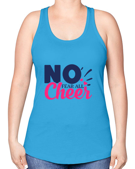 no fear all cheer 1728# - cheer -Racerback Tank
