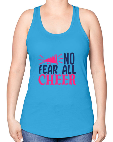 no fear all cheer 1739# - cheer -Racerback Tank