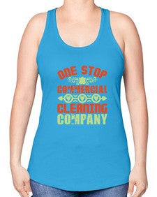 one stop commercial cleaning company Style 333# - cleaner -Racerback Tank