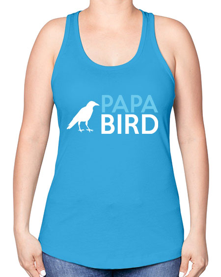 papa bird 65# - birds -Racerback Tank