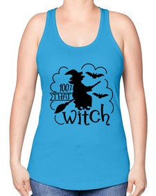 percent that witch 55# - witch -Racerback Tank