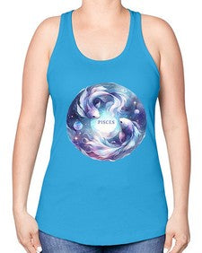 pisces 348# - pisces -Racerback Tank